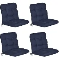 Beautissu Flair NL – Set van 4 Tuinkussen Lage Rug Blauw – 100x50 cm – Zitkussen Matraskussen voor Tuin Meubelen