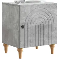 vidaXL Nachtkastje 2 st Betongrijs 43 x 34,5 x 50 cm Bewerkt hout