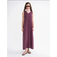 MixRay V-hals Mouwloze Maxi-jurk met Pocketen