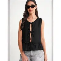 MixRay Rimpelige Strik Voor Blouse