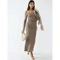 Busem Off-Shoulder Bodycon Maxi Jurk