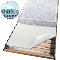 Beautissu Beautect Matrasbeschermer 100x200 cm met Noppen Antislip Lattenbodem & Matras Beschermer voor Bed & Boxspring