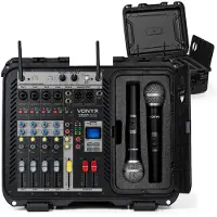 VONYX VMA106 Mixer in stevige flightcase - Met 2 UHF draadloze