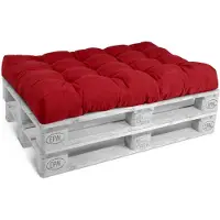 Beautissu Style – Palletkussen Zitkussen Rood 120x80 cm voor Palletbank – Matraskussen Kwaliteit