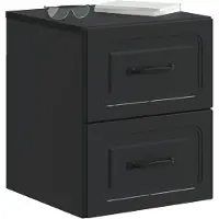 vidaXL Muurbevestigde Nachttafel 2 pcs Zwart 34,5 x 33 x 40 cm