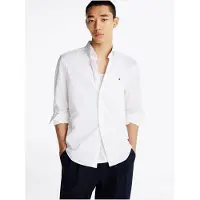 Tommy Hilfiger 1985 Slim Fit Overhemd wit, Effen