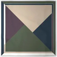 Olymp Sjaal blauw/bruin, Bedrukt