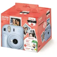 Fujifilm Iconisch Pack Instant Camera Instax Mini 12 Blauw + Film Instax Mini 2x10 poses + Case