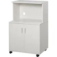 HOMCOM Magnetronkast - Spaanplaat - 60x40x97cm - Wit