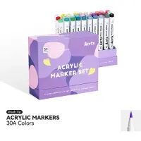 ARRTX - Acrylmarkers - 30A - Paint Brush Tip Markers - 30 kleuren