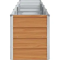 vidaXL Verhoogde plantenbak, lichtbruin, 320 x 40 x 45 cm, verzinkt staal