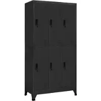 vidaXL Lockerkast 90x45x180 cm staal antracietkleurig