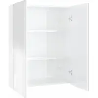vidaXL Badkamerkast met spiegel 60x15x75 cm MDF glanzend wit