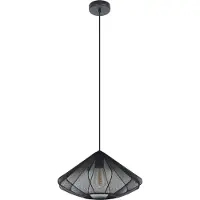 Eglo Dolwen Hanglamp - E27 - Ø 42,5 cm - Zwart - Textiel