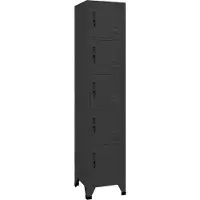 vidaXL Lockerkast 38x40x180 cm staal antracietkleurig