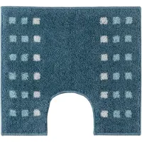 Casilin WC Mat met Uitsparing Brica 60x55cm - Antislip - Water absorberende Toiletmat - Wasbaar en Sneldrogend - Blauw Ocean