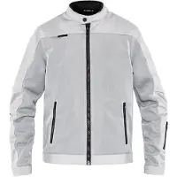 John Doe Aero Mesh, geperforeerde motorfietsjas van textiel, wit, maat M
