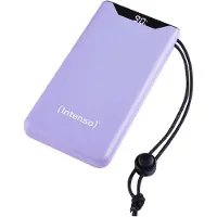 Intenso F10000 Powerbank 10000 mAh Quick Charge, USB PD LiPo USB-A, USB-C Paars Statusweergave
