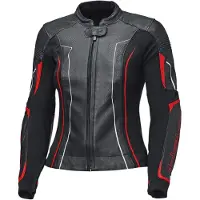 Held Debbie 3 damesmotorjas, leer, zwart/neonrood, maat 40