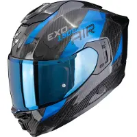 Scorpion EXO-1500 Carbon Air Platted Integraalhelm Zwart/Blauw XL