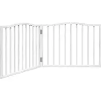 vidaXL Hondenhek inklapbaar 2 panelen 160 cm populierenhout wit