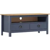 vidaXL Tv-meubel Hill 110x40x47 cm massief grenenhout grijs