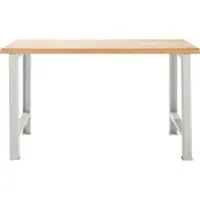 Schäfer Shop Werkbank, basiseenheid, B 1500 x D 665 x H 840 mm, lichtgrijs