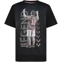 Messi T-shirt zwart Jongens Polyester Ronde hals Printopdruk - maat 164