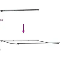 vidaXL Uitschuifbare luifel Meerkleurig 450 × 350 cm