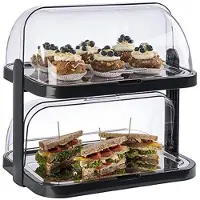 Hendi APS Dienblad - Serveertray - Made in Germany - RVS - Zwart - Rond - Ovaal - Voor Horeca