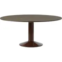 Muuto Midst Eettafel Ø160 Cm Donker Geoliede Hout / Donkerrood - Eettafels & bartafels Eiken Dark Red - MITAB160R0502