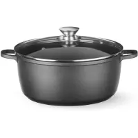 Hendi braadpan - gietaluminium - anti-aanbaklaag, inductiebodem - 40,5x33,2x13,8 cm, 9 liter - zwart - voor gas, inductie en oven tot 250°C en vaatwasmachinebestendig
