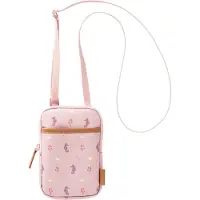 Fresk Reistasje voor Kinderen – Crossbody – Verstelbaar 36-70 cm – Schoudertas met Extra Voorvak – 13 x 2 x 18.5 cm - Roze - Seahorse