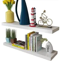 vidaXL Wandplanken 4 st 80 cm wit