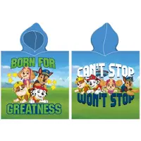 Nickelodeon badponcho Paw Patrol 50 x 115 cm katoen blauw/groen