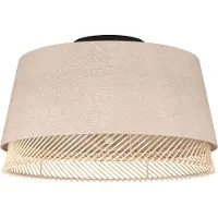 Eglo Tabley Plafondlamp - E27 - Ø 38 cm - Natuur|Bruin|Zwart - Textiel