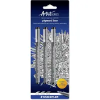 Staedtler - Artist Series - pigment liner 308 fineliner - kaart met 3 stuks - zwart