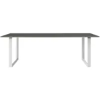 Muuto 70/70 Tafel 108x295 Cm Zwart / Grijs - Eettafels & bartafels Linoleum Black - 70TAB295A0102