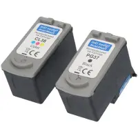 PrintAbout Inktcartridge PG-37 Zwart + 3 kleuren Multipack geschikt voor Canon