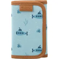Fresk Portemonnee voor Jongens – Billfold met Klittenbandsluiting – Pasjeshouder – Portefeuille Kinderen - Blauw - Submarine