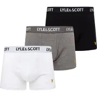Lyle & Scott Boxershorts 'Barclay' grijs gemêleerd / zwart / wit