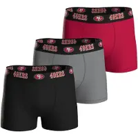 NFL Boxershorts 'NFL San Francisco 49ers' grijs / rood / zwart