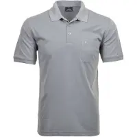 Ragman Softknit Regular Fit Polo shirt Korte mouw zilver