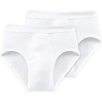 Schiesser Slip zwart / wit