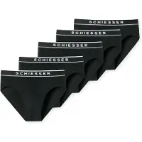 Schiesser Slip zwart / wit
