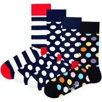 Happy socks Sokken lichtblauw / knalrood / zwart / wit