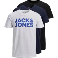 Jack & Jones Shirt 'JJECorp' marine / enziaan / zwart / wit