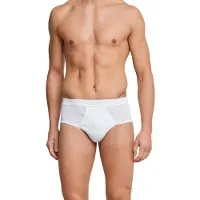 Schiesser Slip 'Essentials' zwart / wit