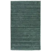 Casilin Badmat Antislip 70x120cm California - Waterabsorberende Badkamermat - Wasbaar en Sneldrogend - Voor Douche en Bad - 100% Katoen - Rechthoek - Eucalyptus, Groen