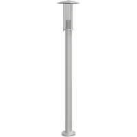 vidaXL Vloerlamp voor buiten 100 cm roestvrijstaal zilverkleurig